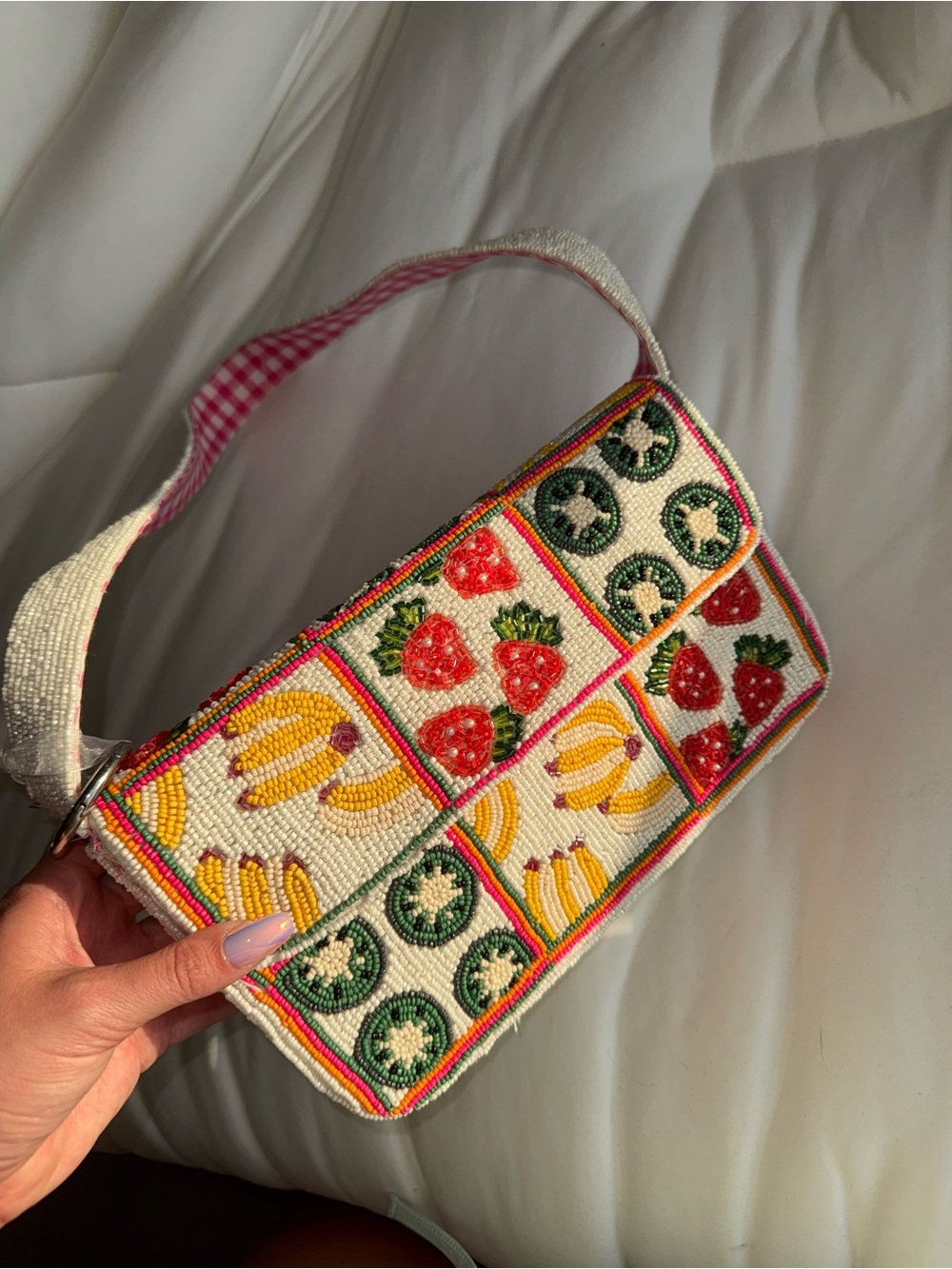 Fruit Beaded Bag Handmade in India New With Tags - Picture 2 of 13